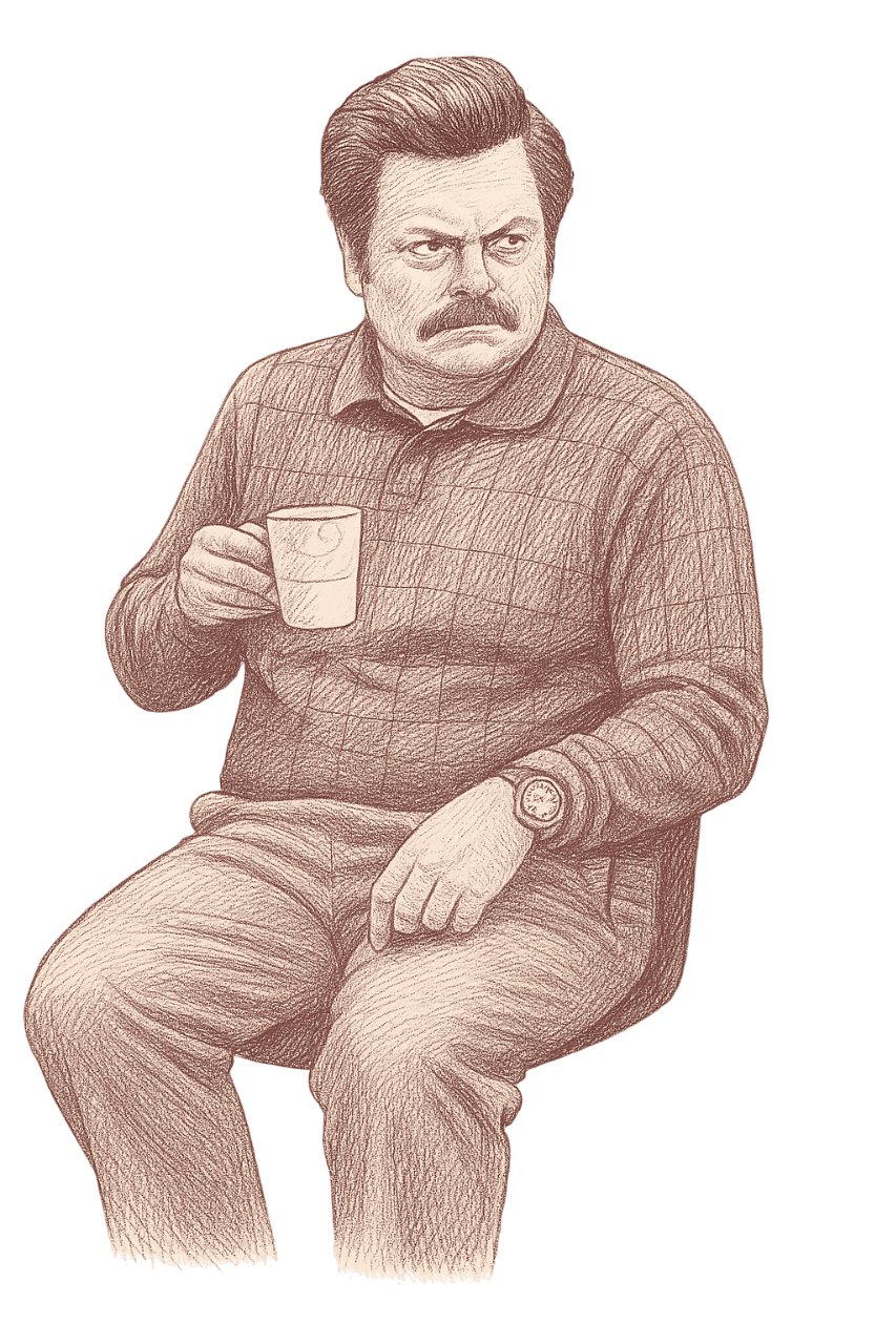 Ron Swanson illustration